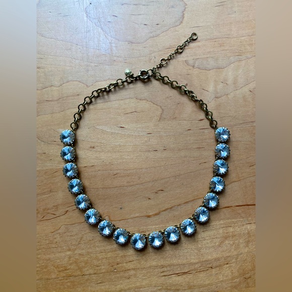 J. Crew gold-toned rhinestone statement necklace - Picture 1 of 3